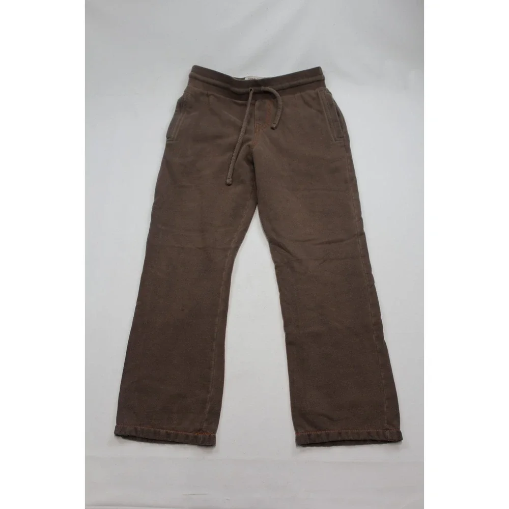 True Religion Sweatpants Men's Small Brown Big T Straight Leg Drawstring Track